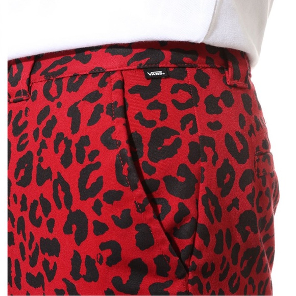 Vans Authentic Red Leopard Print Chino Pants *Size 24* - Picture 9 of 10